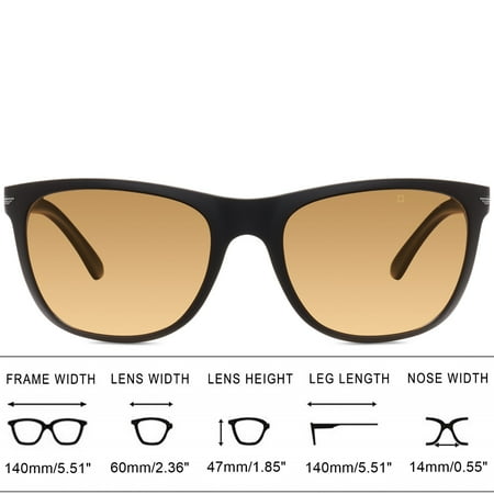 For Wide Heads Foldable Case Included Polarized Large Square Wood Arm Sunglasses for Men and Women UV Protection